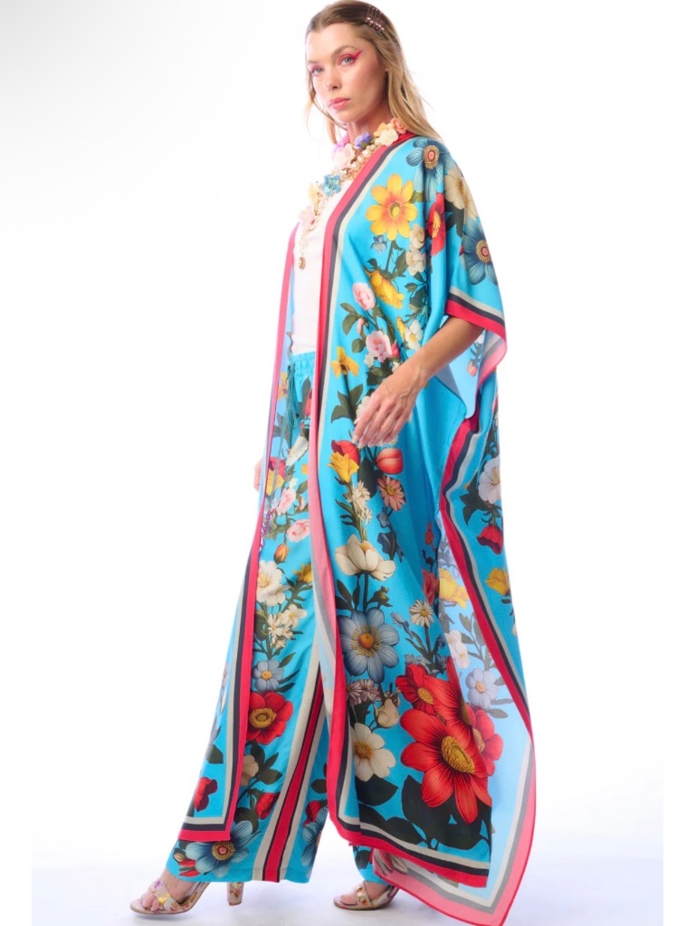 Aratta Floral Garden Maxi Kimono - Picture 3 of 8